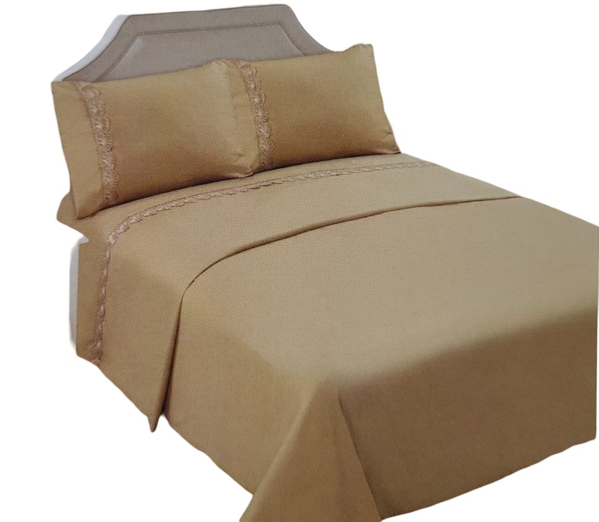 SET SÁBANAS KING 144 HILOS MULTICOLOR LISO 180 X 200 CM - 1