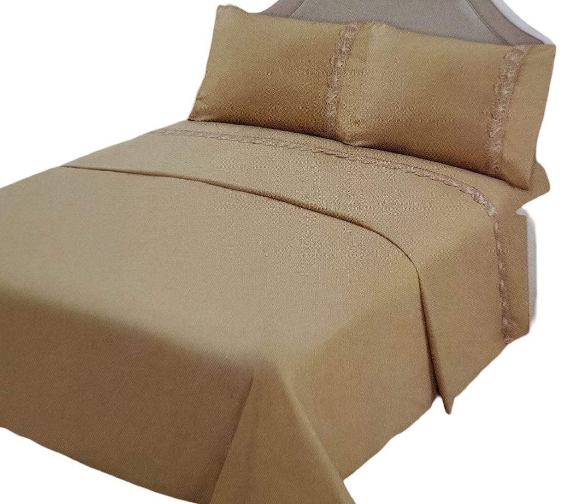 SET SÁBANAS KING 144 HILOS MULTICOLOR LISO 180 X 200 CM - 2
