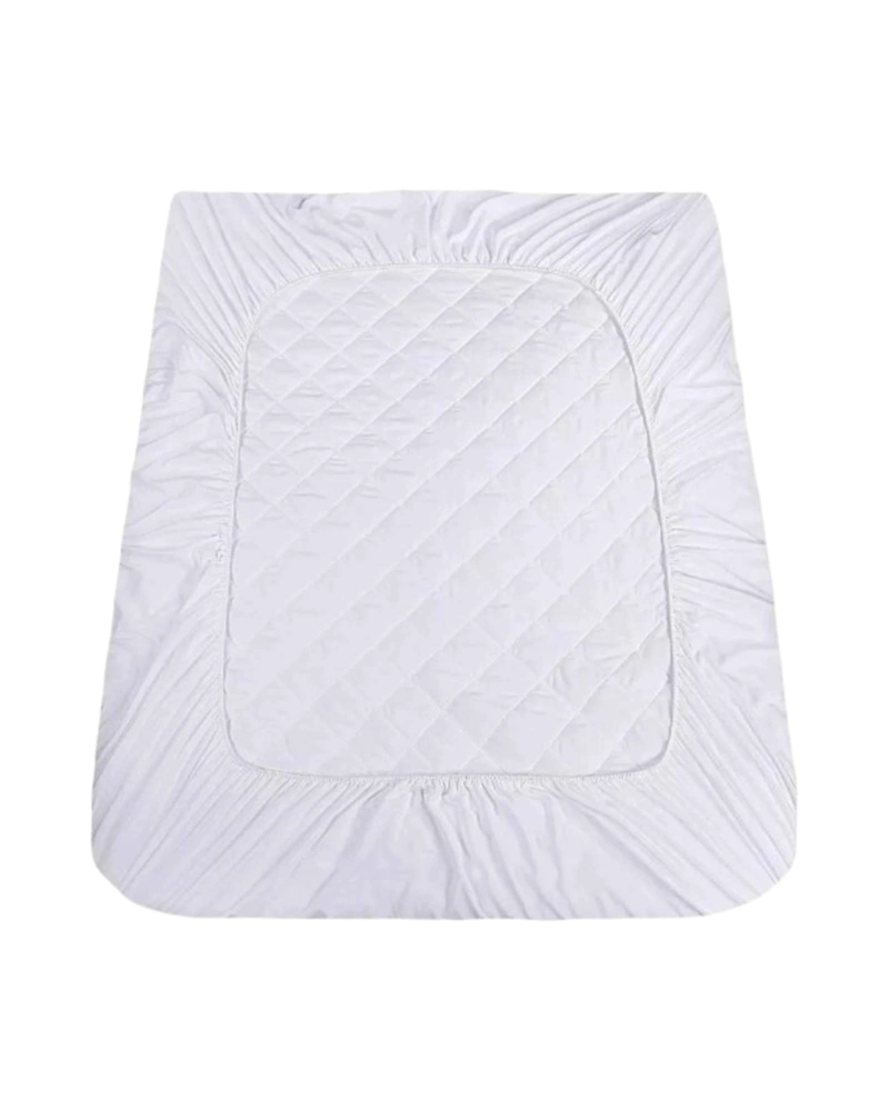 CUBRECOLCHÓN BLANCO LISO IMPERMEABLE 2 PLAZA - 4