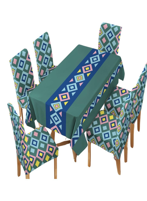 JUEGO DE MANTEL MÁS 6 FUNDAS DE SILLAS - 1