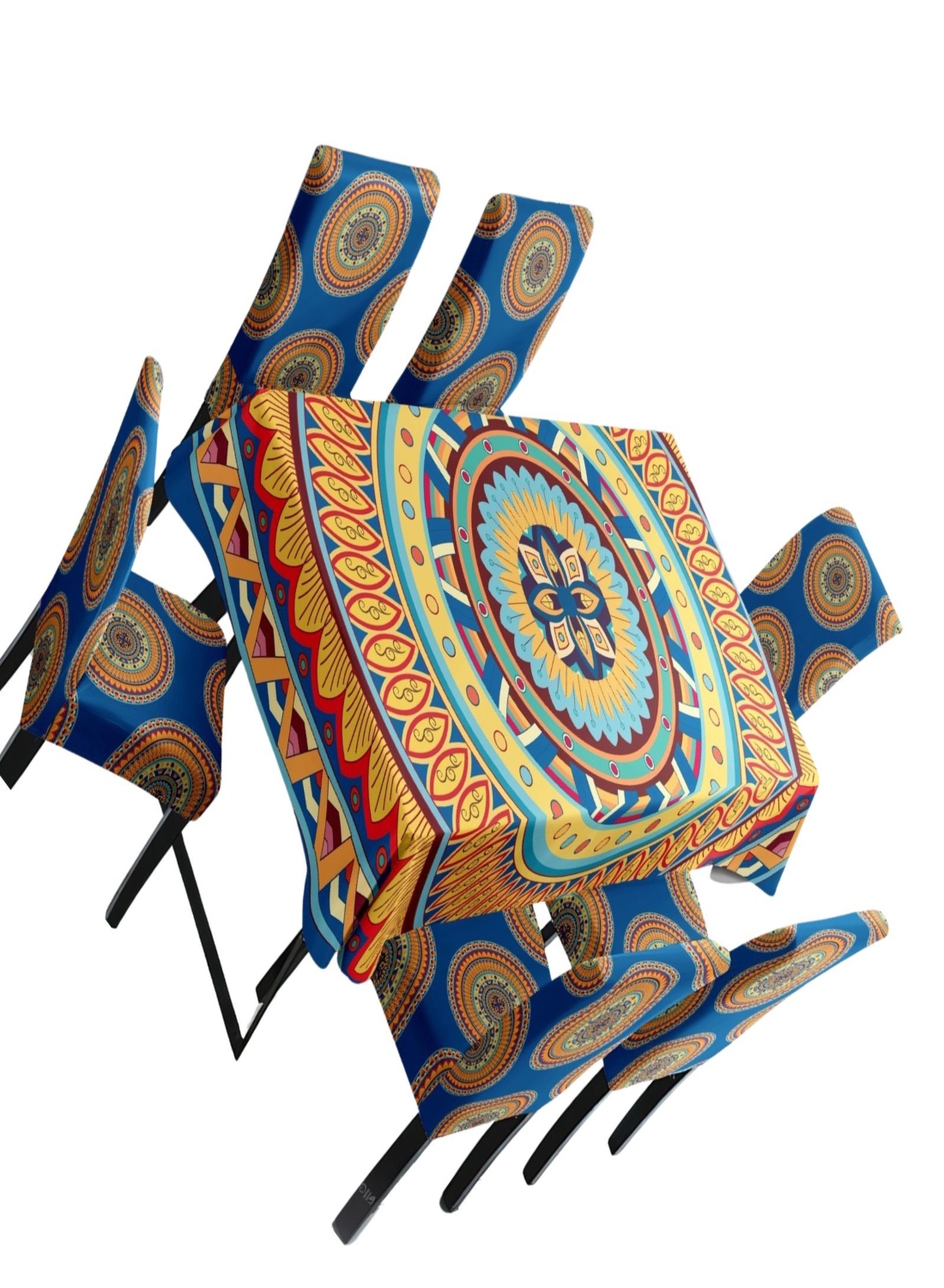 JUEGO DE MANTEL MÁS 6 FUNDAS DE SILLAS - 2