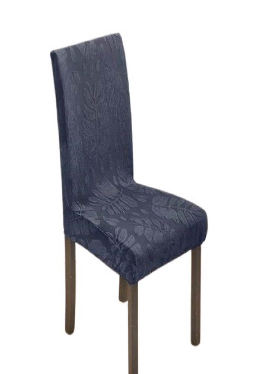 FUNDA SILLA CON DISEÑO HOJA GRIS - 1