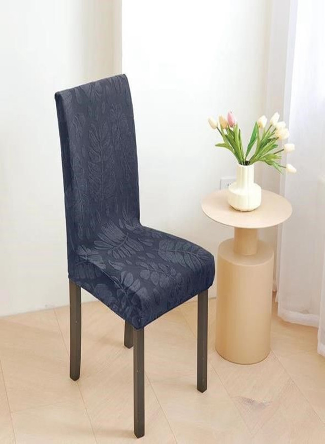 FUNDA SILLA CON DISEÑO HOJA GRIS - 3