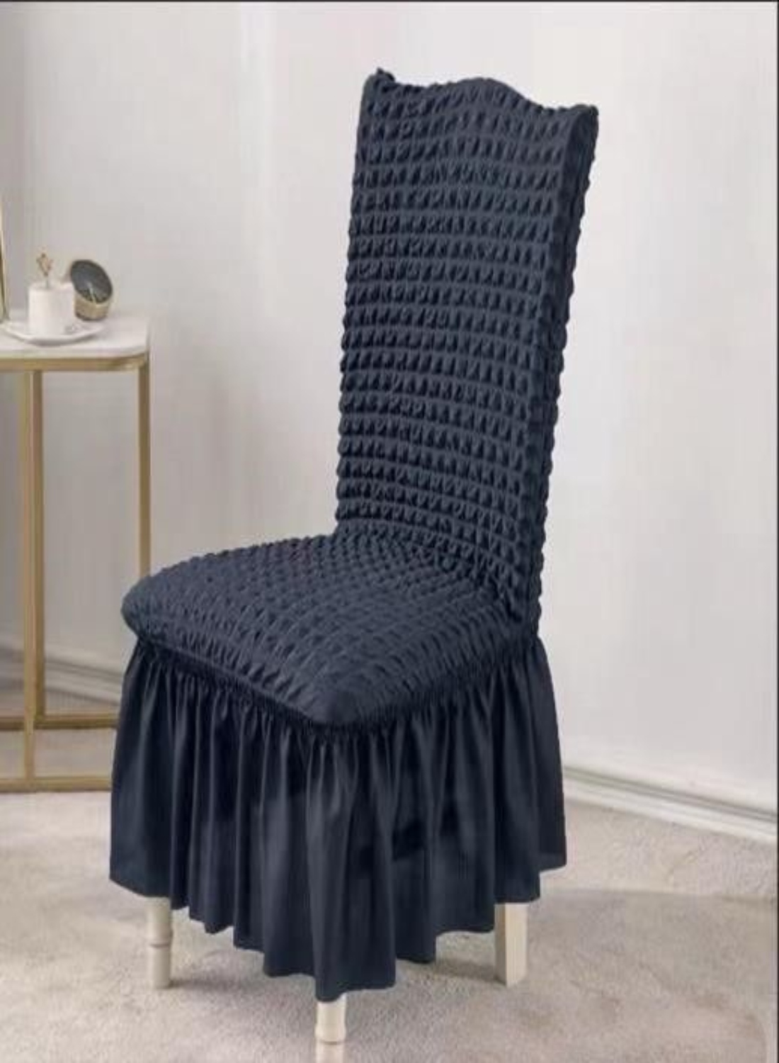 FUNDA SILLA TURKAS CON FARALAO GRIS - 3