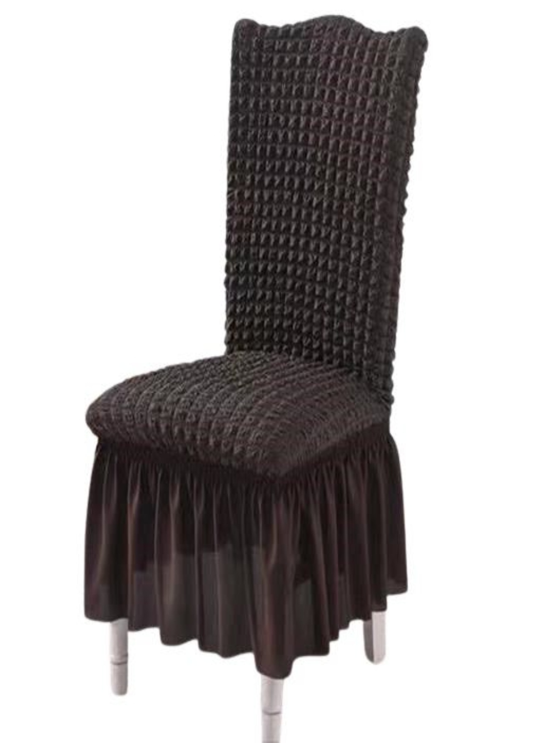 FUNDA SILLA TURKAS CON FARALAO CAFÉ - 2
