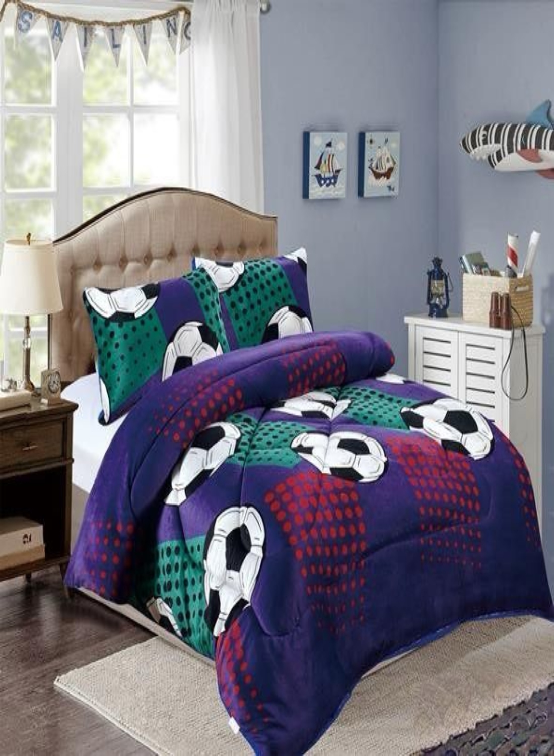 CUBRECAMA 1.5 PLAZAS PLUSH MULTICOLOR LISO INVIERNO CON CHIPORRO - 3