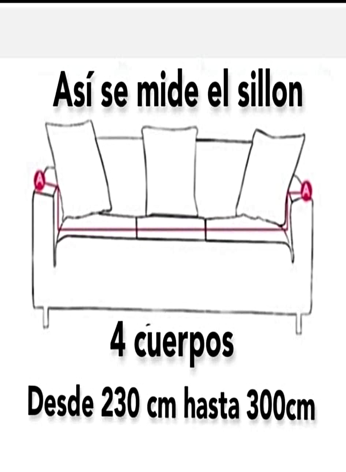 FUNDA SOFÁ 4 CUERPOS 300 X 230 CM MULTICOLOR - 4