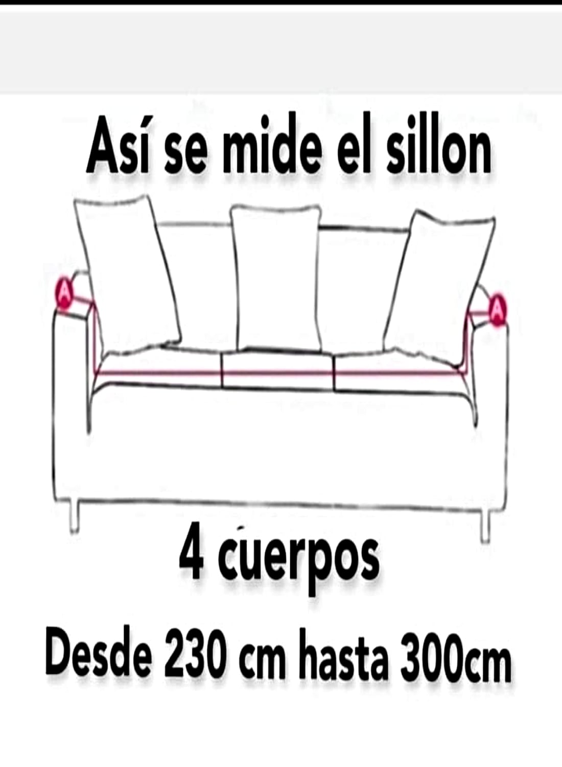 FUNDA SOFÁ 4 CUERPOS 300 X 230 CM MULTICOLOR - 4