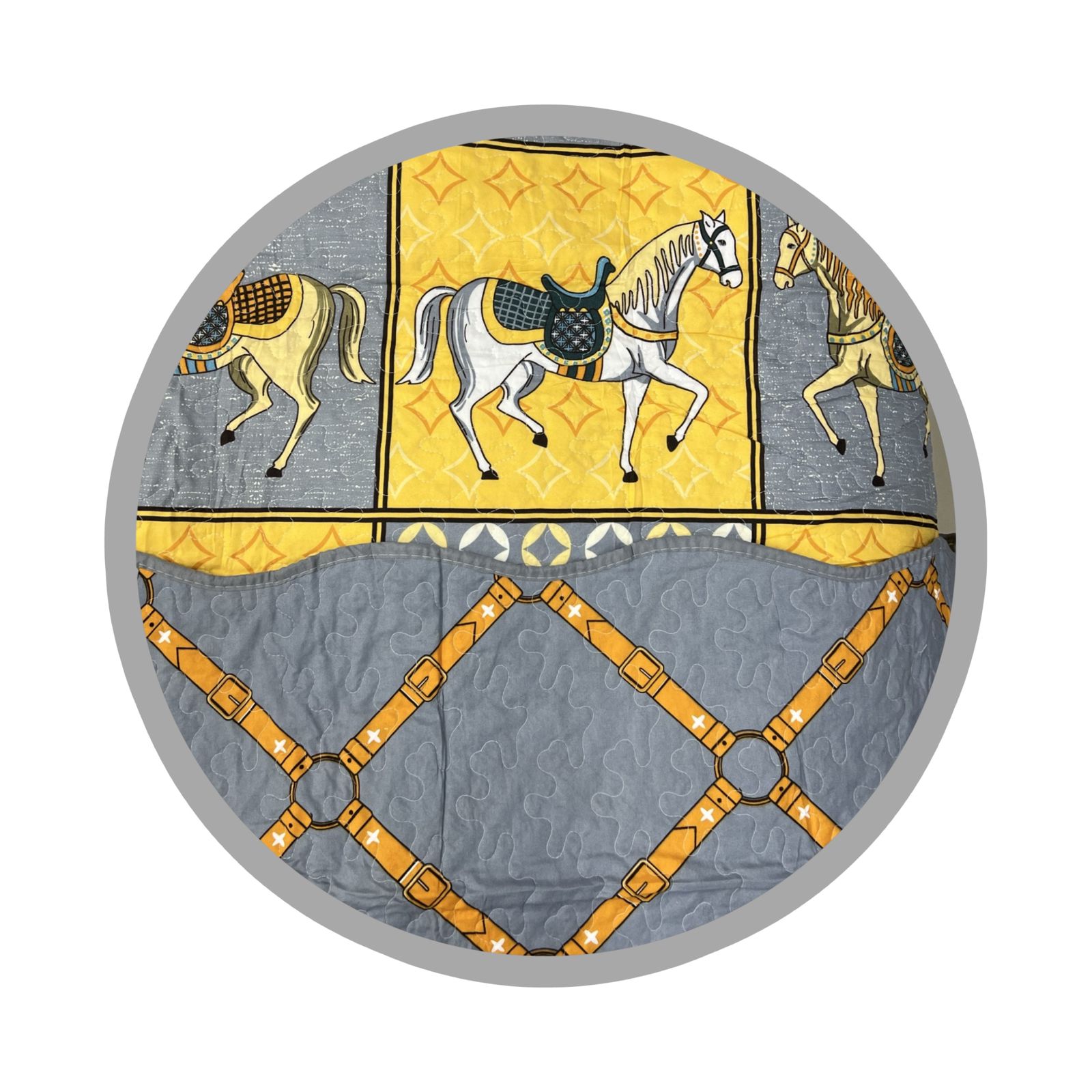 CUBRECAMA MULTICOLOR QUILT VERANO CABALLO KING SUPER KING - 5