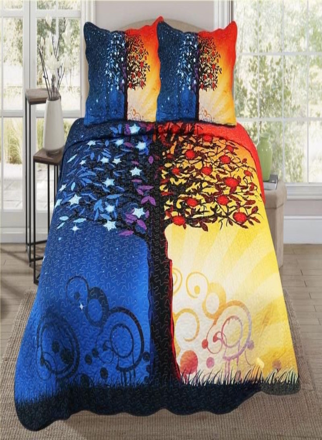 COBERTOR 2 PLAZAS MULTICOLOR QUILT VERANO - 2