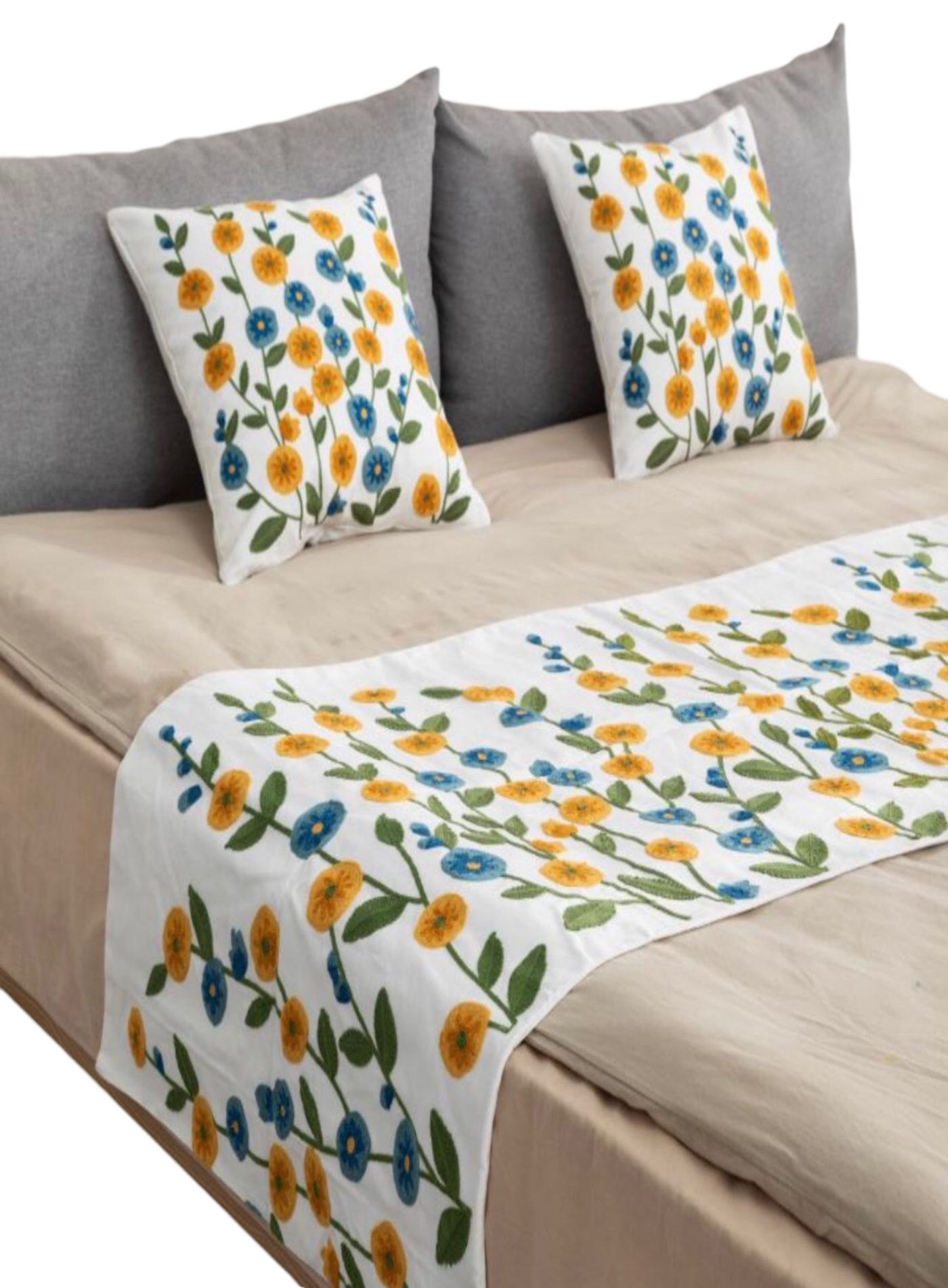 PIECERA BORDADA SIN FUNDAS 210 X 70 CM MULTICOLOR - 1