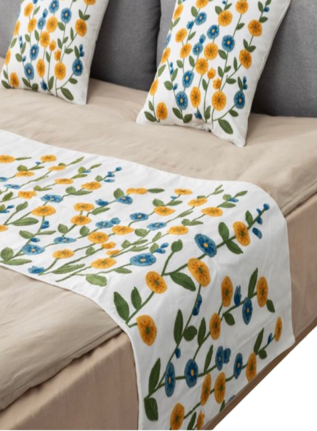 PIECERA BORDADA SIN FUNDAS 210 X 70 CM MULTICOLOR - 2