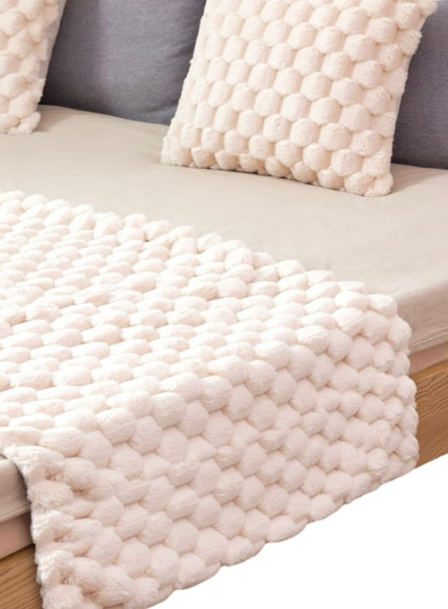 PIECERA ESTILO PERLA ELEGANTE SIN FUNDAS 190 X 70 CM PLUSH BEIGE - 2