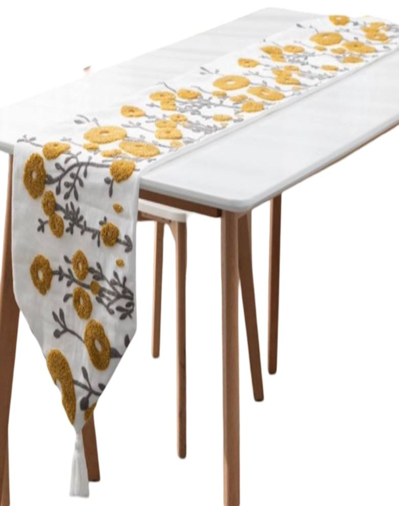 CAMINO DE MESA BORDADO ELEGANTE 33 X 180CM - 1