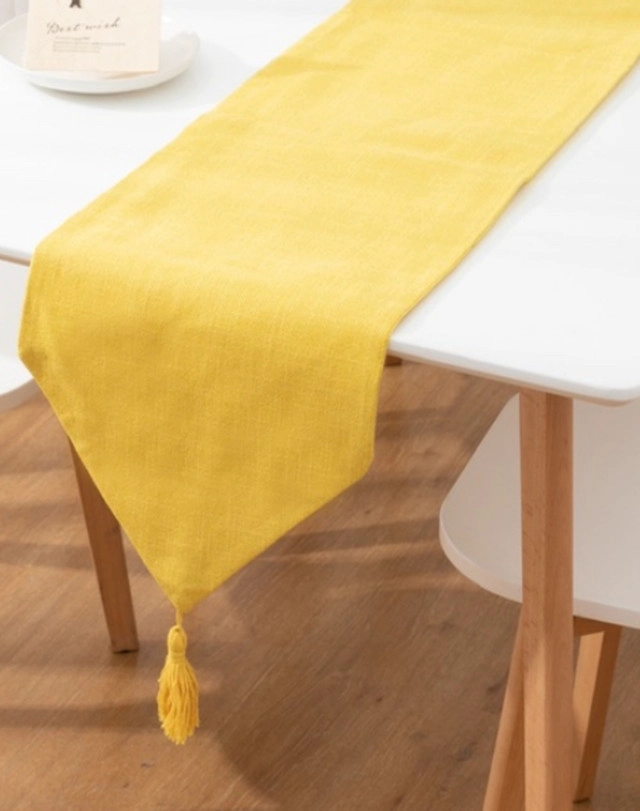 CAMINO DE MESA DE LINO 33 X 180CM AMARILLO - 2