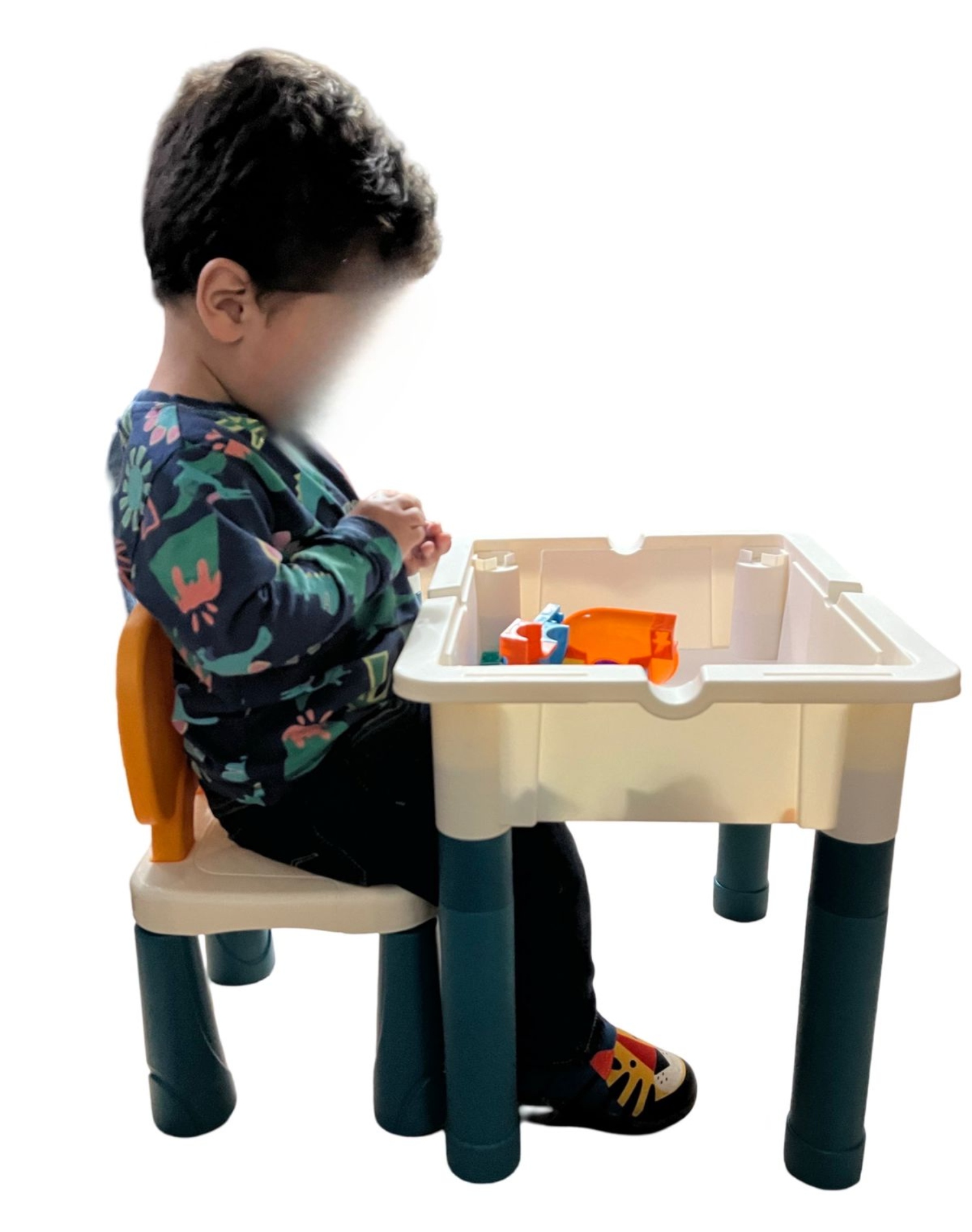 MESA JUEGO NIÑOS CON SILLA Y BLOQUES MULTICOLOR - 4