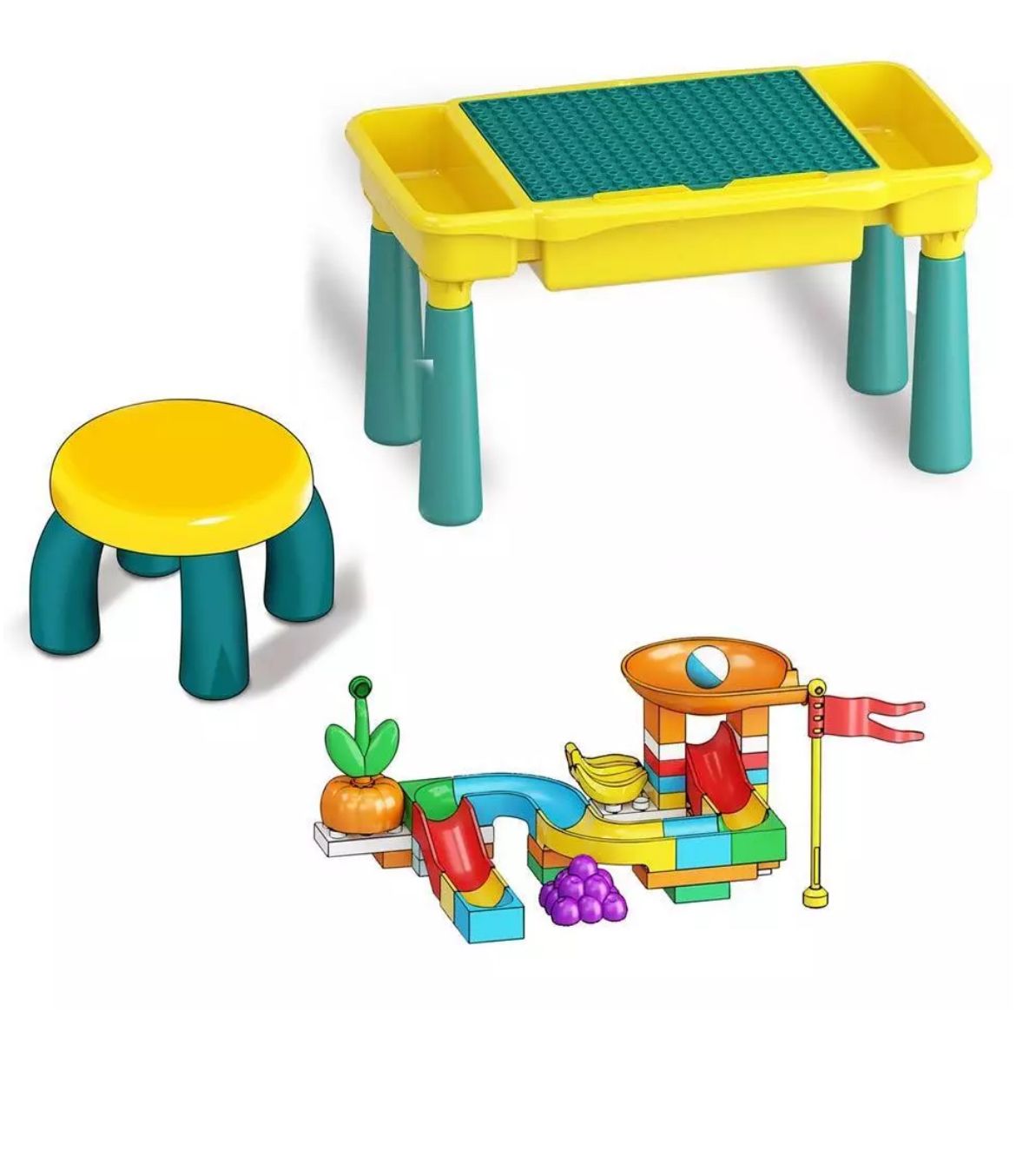MESA Y SILLA LEGOS CON BLOQUES CONSTRUCCIÓN MULTICOLOR - 4