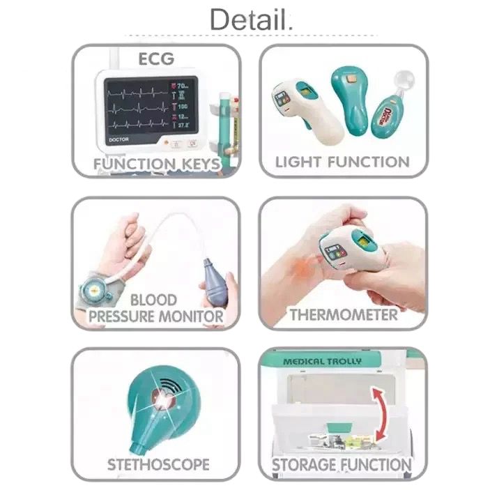 SET JUEGO CONSULTORIO MEDICO ELECTROCARDIOGRAMA MULTICOLOR - 2