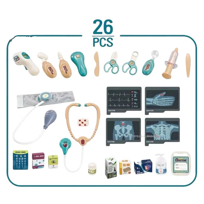 SET JUEGO CONSULTORIO MEDICO ELECTROCARDIOGRAMA MULTICOLOR - 3