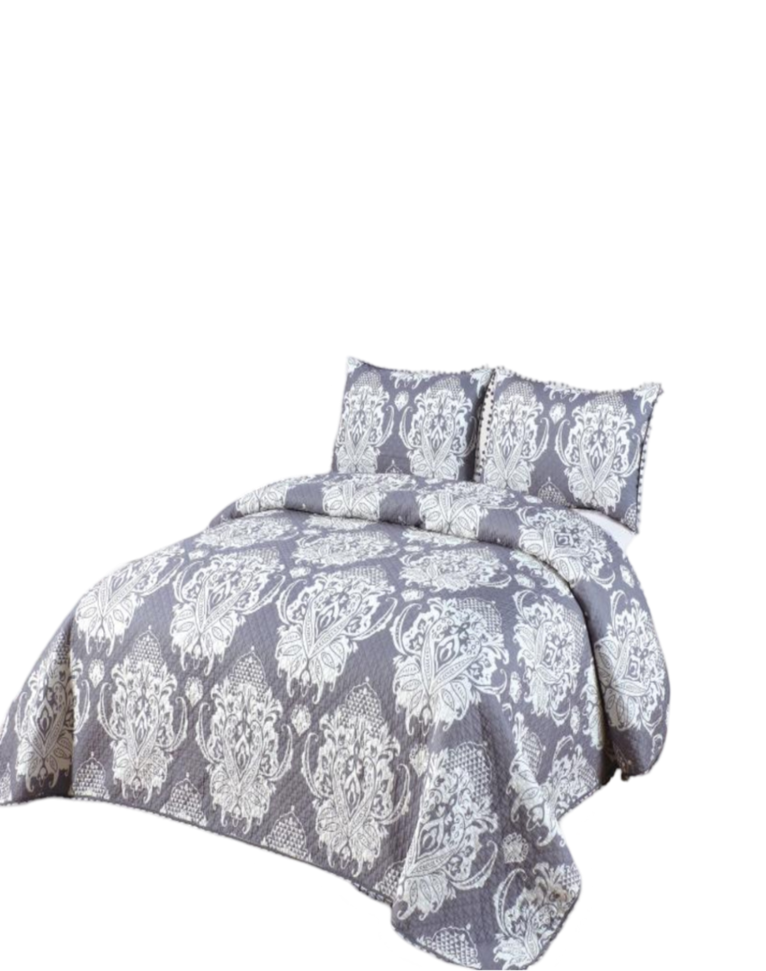 CUBRECAMA LIGERO DE VERANO CON POMPONES - ELEGANTES KING / SUPER KING - 1