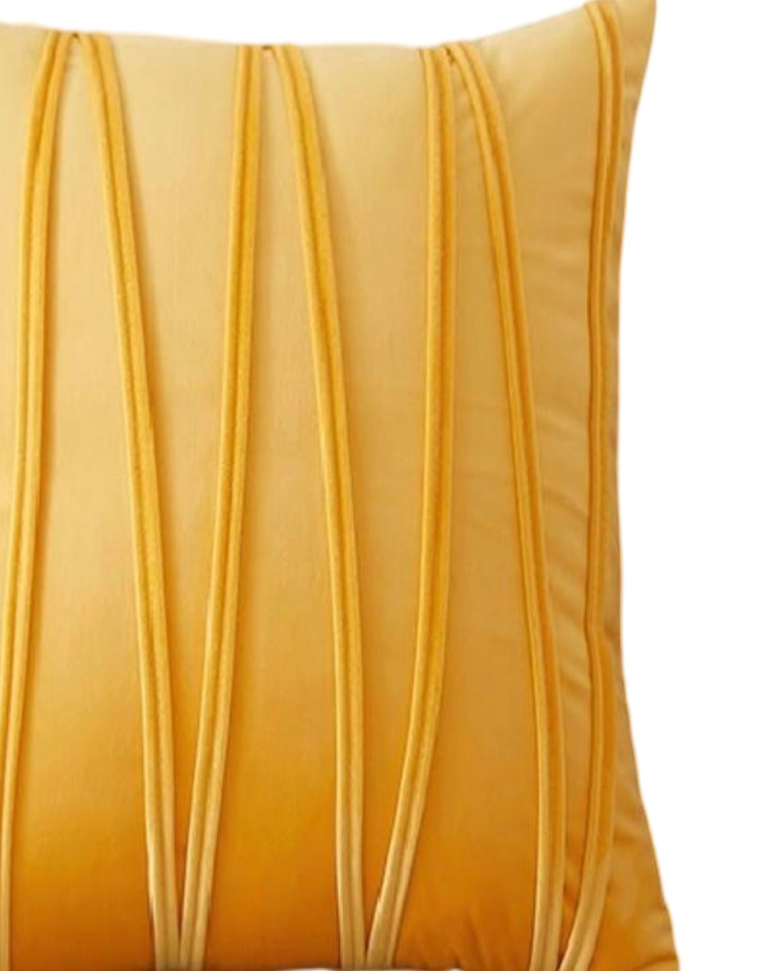 FUNDA COJÍN PAR ESTILO TERCIOPELO MOSTAZA - 2