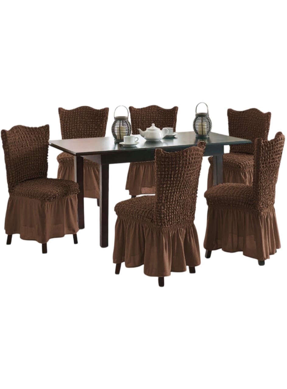 FUNDA SILLA TURCAS 6 ELEGANCIA TOTAL T4 CAFÉ - 1