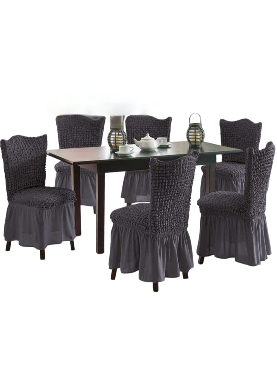 FUNDA SILLA TURCAS 6 ELEGANCIA TOTAL T1 GRIS - 1