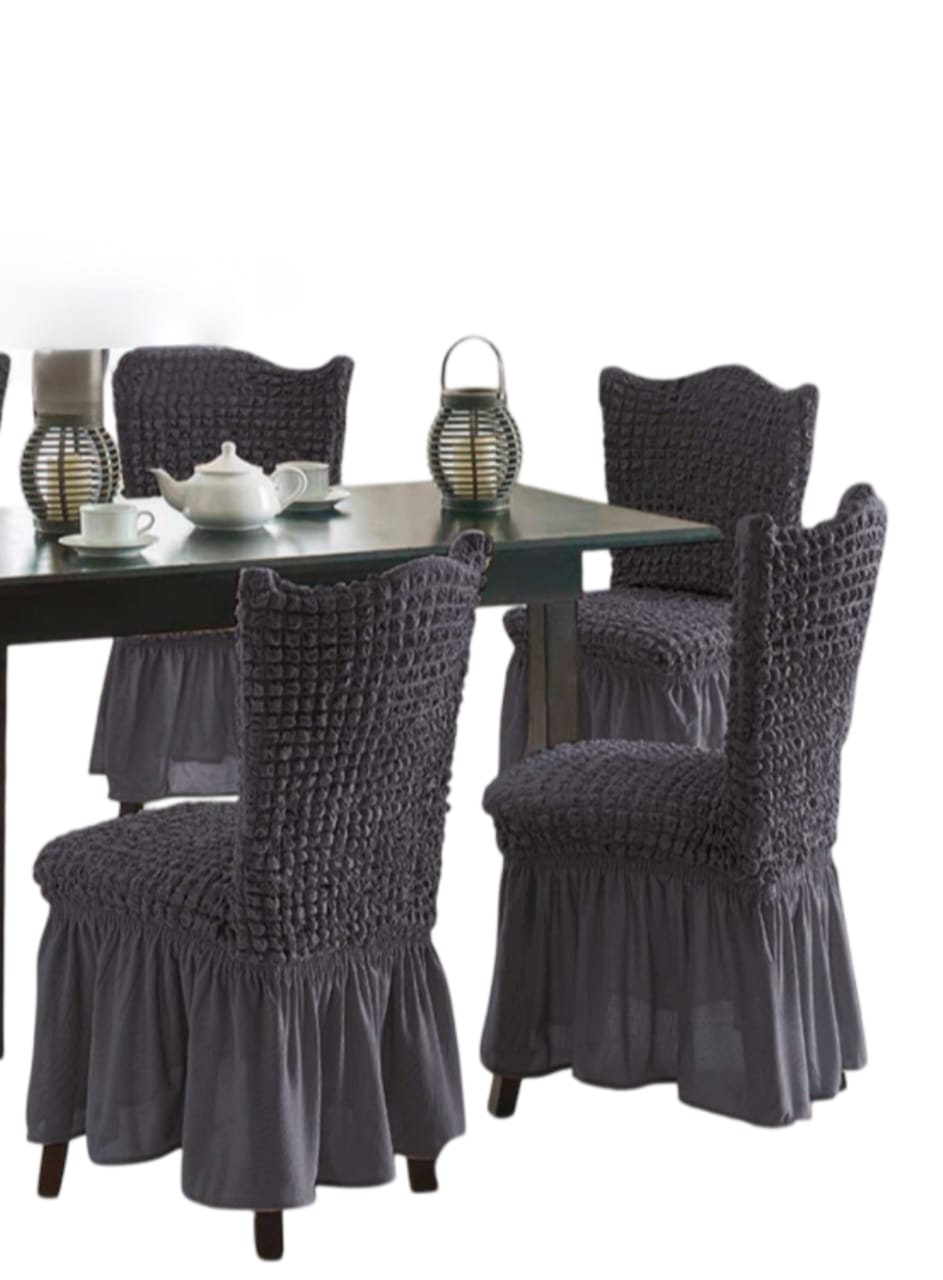 FUNDA SILLA TURCAS 6 ELEGANCIA TOTAL T1 GRIS - 2