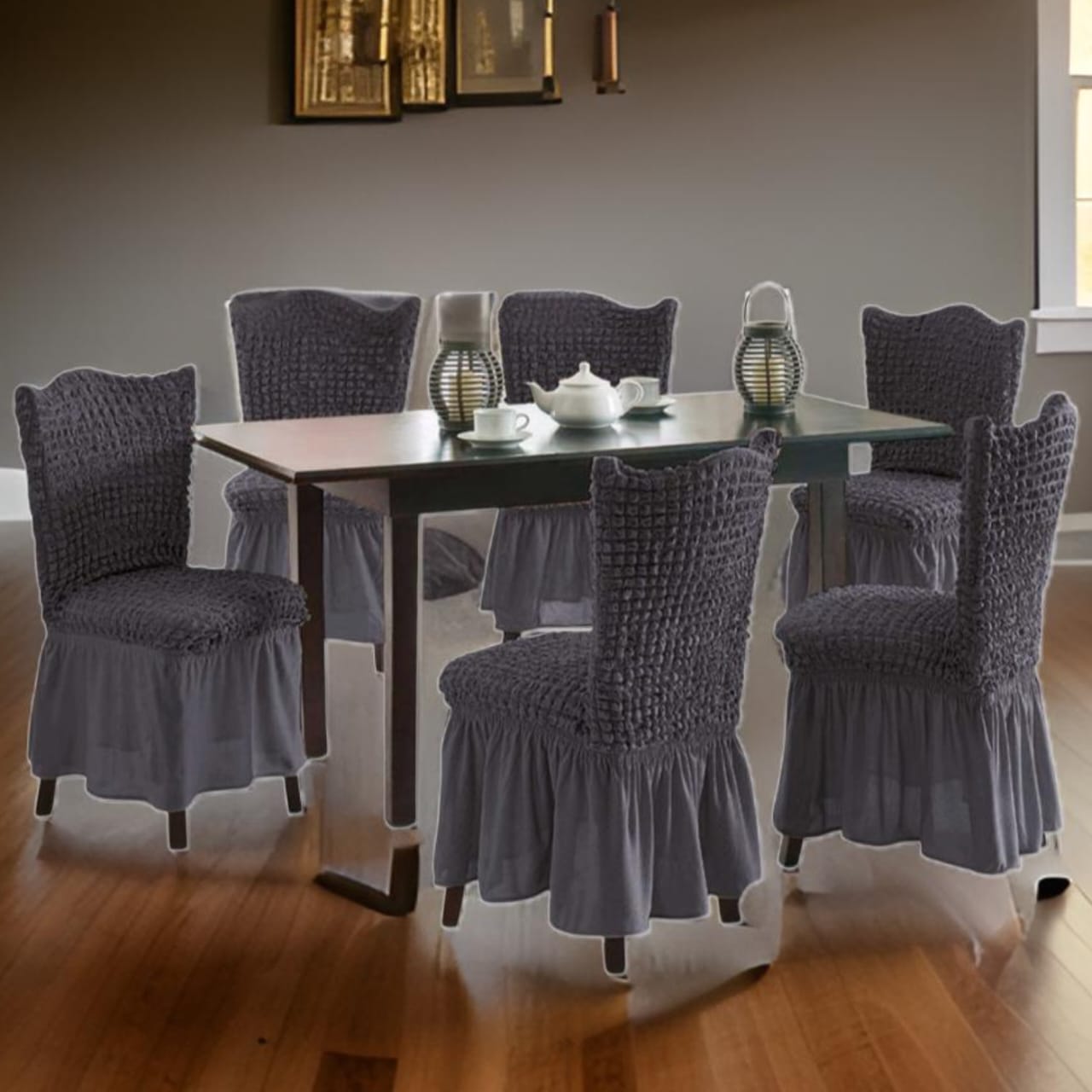 FUNDA SILLA TURCAS 6 ELEGANCIA TOTAL T1 GRIS - 3