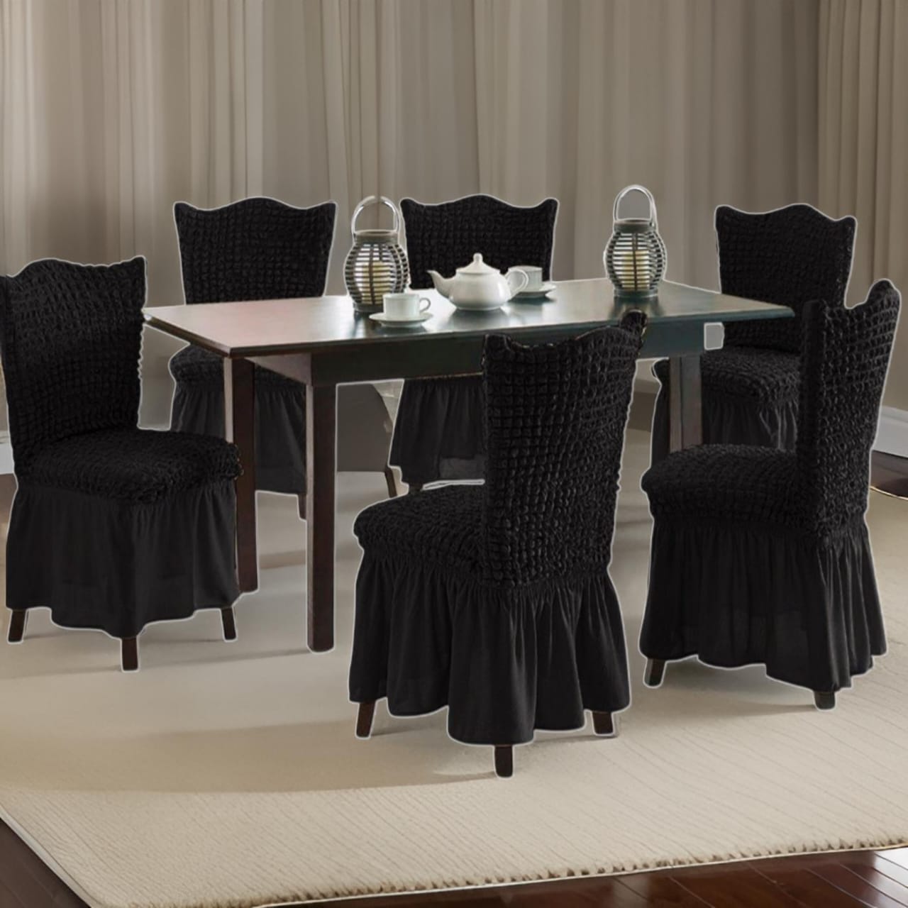 FUNDA SILLA TURCAS 6 ELEGANCIA TOTAL T2 NEGRO - 3