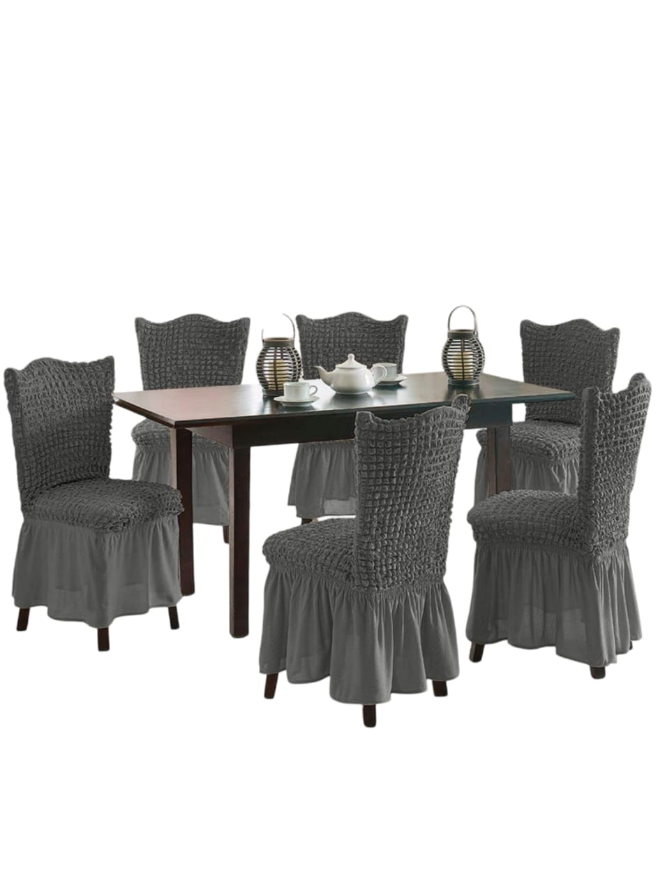 FUNDA SILLA TURCAS 6 ELEGANCIA TOTAL T10 GRIS - 1