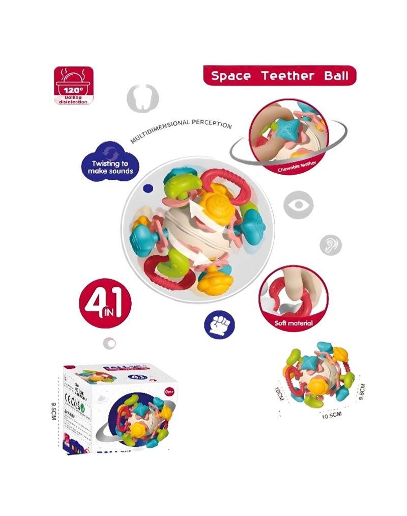 MORDEDOR SENSORIAL MONTESSORI 4 EN 1 BEBÉS - 5