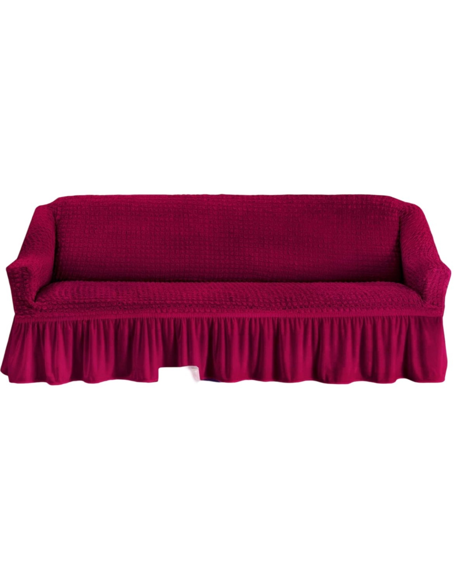 CUBRE SILLÓN 3 CUERPOS TEXTURIZADO TIPO TURKOS D5 BURDEO - 1