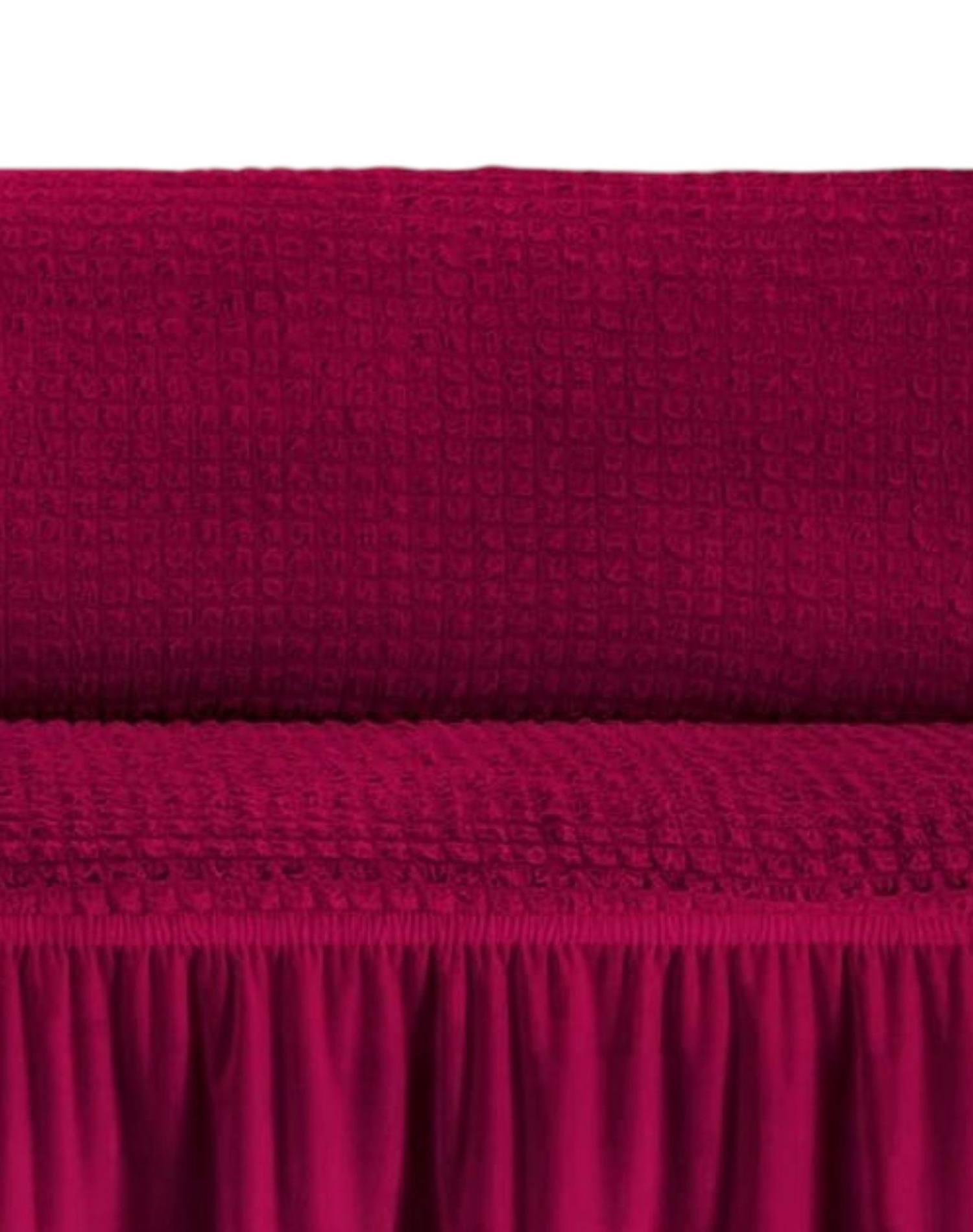 CUBRE SILLÓN 3 CUERPOS TEXTURIZADO TIPO TURKOS D5 BURDEO - 2