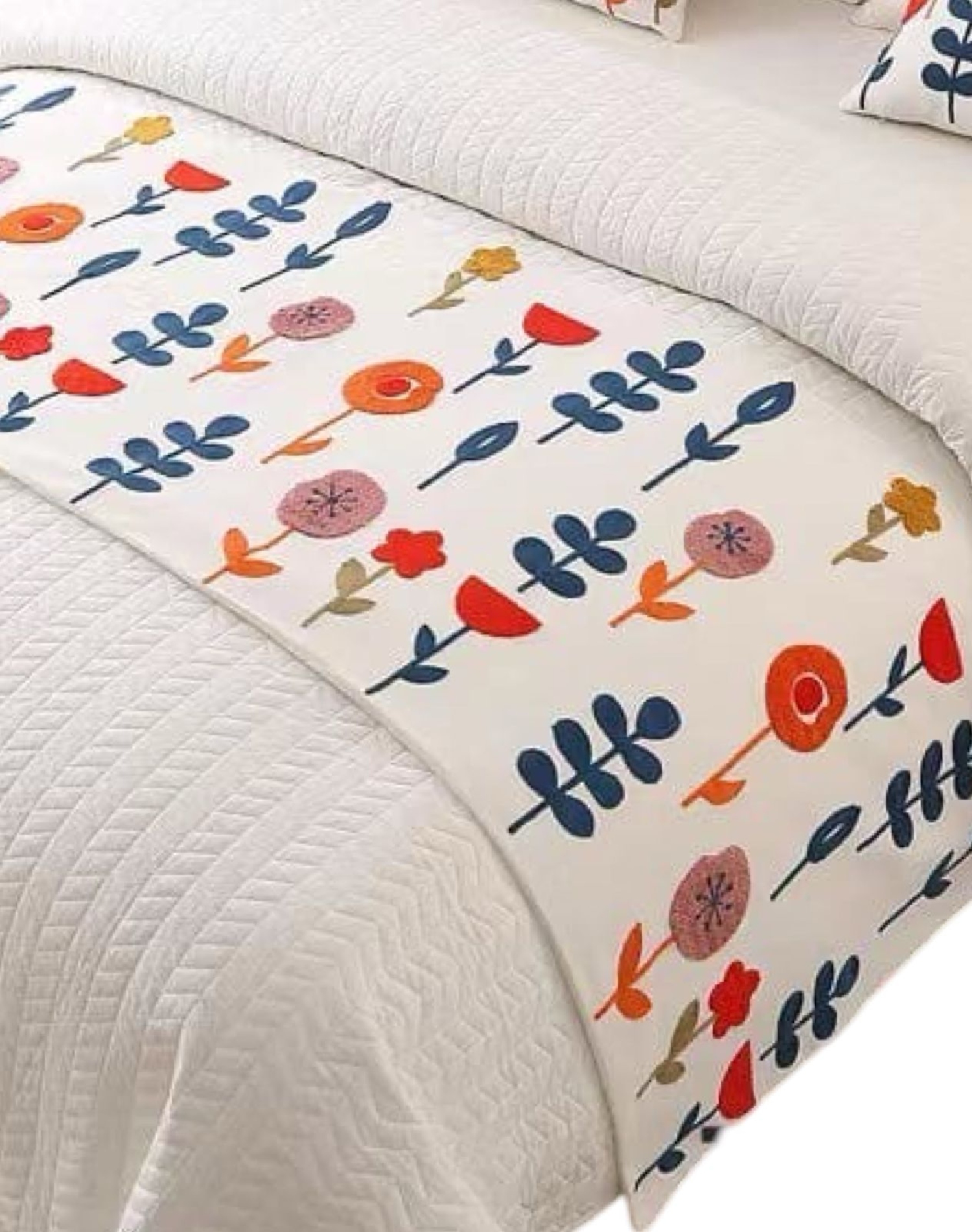 PIECERA BORDADA DECORATIVA SIN FUNDAS COJÍN D2 MULTICOLOR - 2