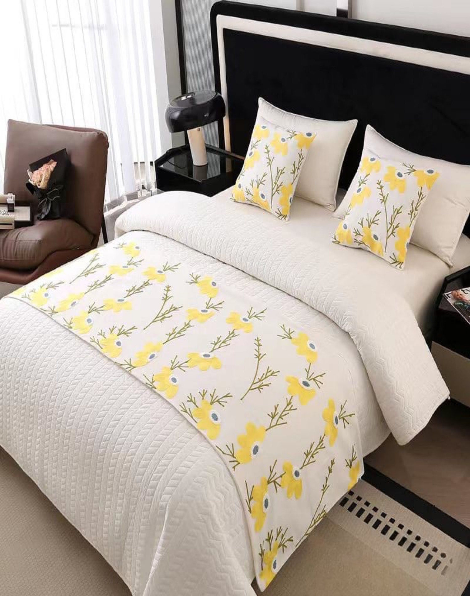 PIECERA BORDADA DECORATIVA SIN FUNDAS COJÍN D7 MULTICOLOR - 3
