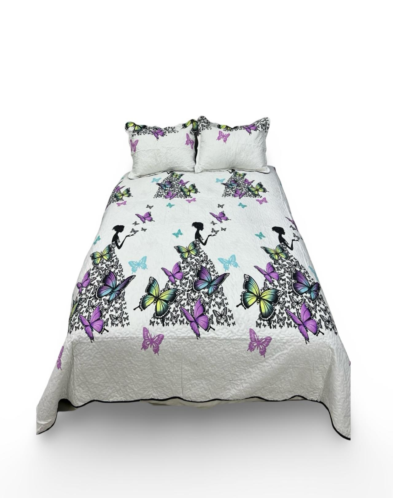 CUBRECAMA MULTICOLOR QUILT LUMINOSO 2 PLAZAS VERANO L6 - 5