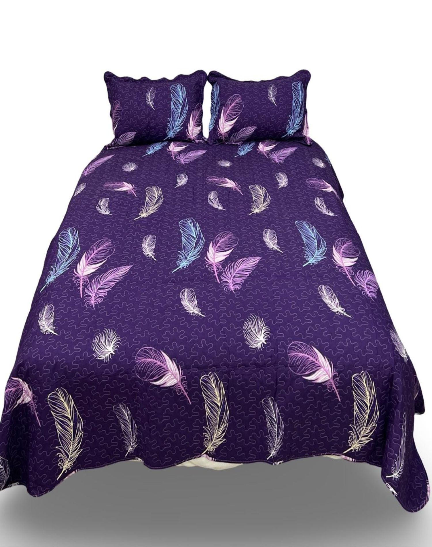 CUBRECAMA MULTICOLOR QUILT LUMINOSO 2 PLAZAS VERANO L11 - 3