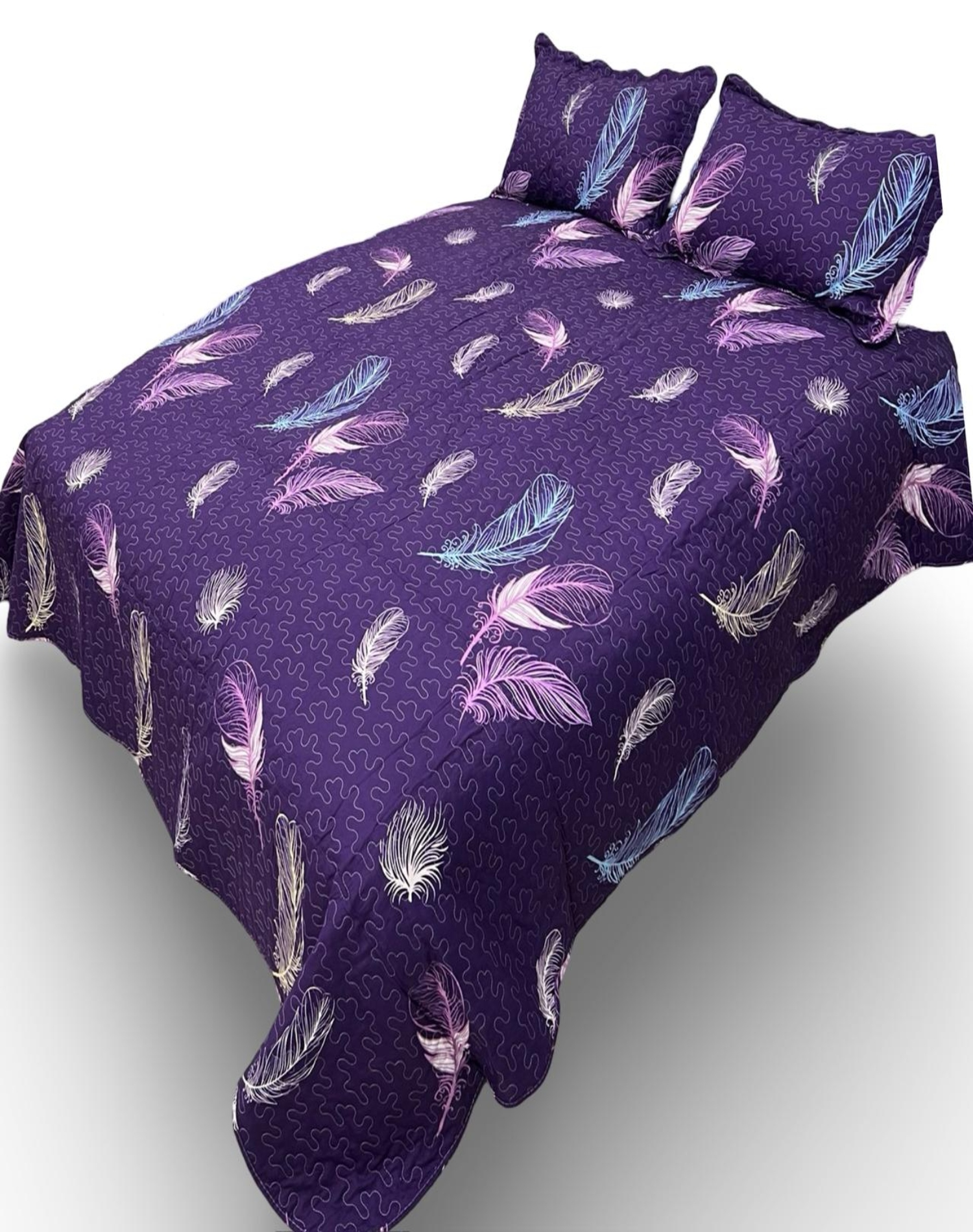 CUBRECAMA MULTICOLOR QUILT LUMINOSO 2 PLAZAS VERANO L11 - 5