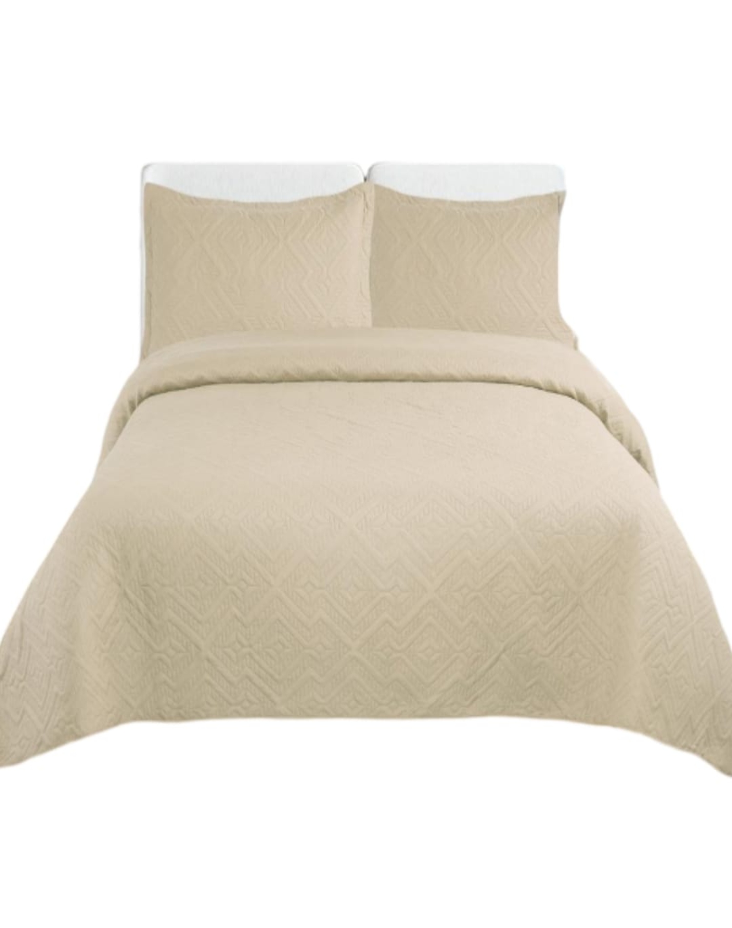 CUBRECAMA 1.5 PLAZAS BEIGE QUILT VERANO LIGERO E2 - 2