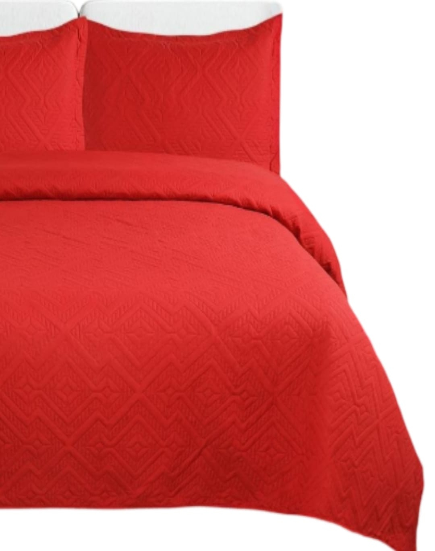 CUBRECAMA KING ROJO QUILT VERANO FRESCO Y SUAVE E4 - 1