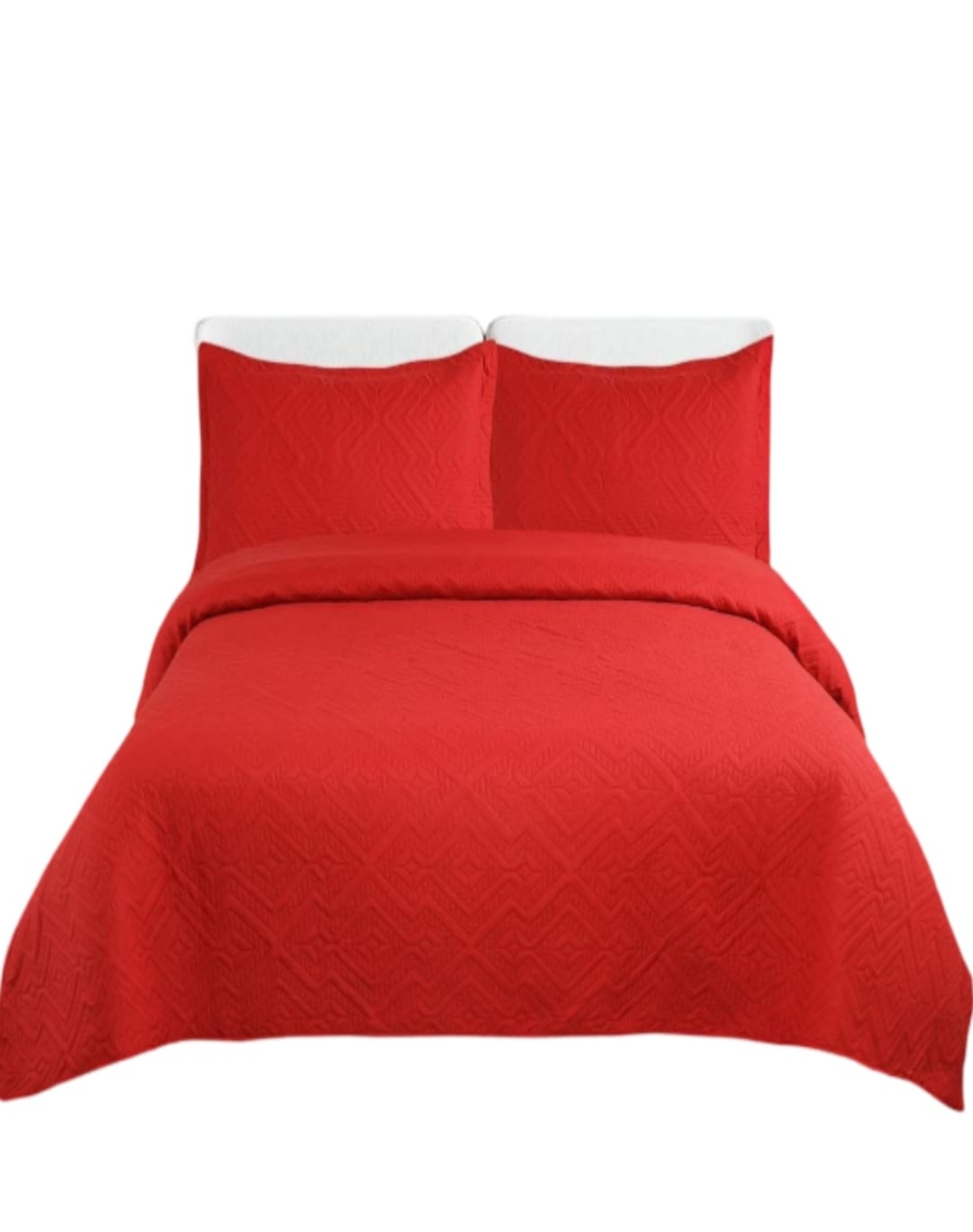 CUBRECAMA KING ROJO QUILT VERANO FRESCO Y SUAVE E4 - 2