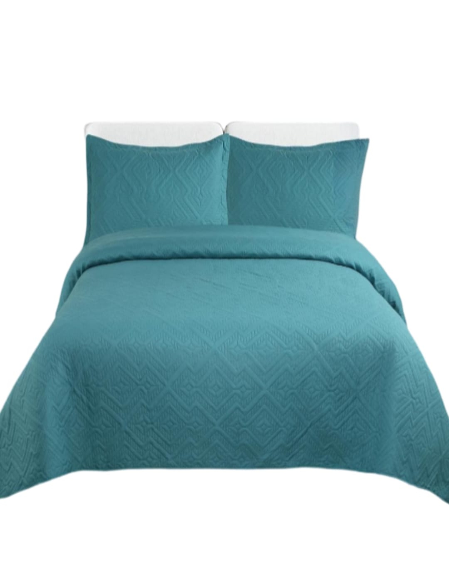 CUBRECAMA 2 PLAZAS TURQUESA QUILT VERANO FRESCO E1 - 2