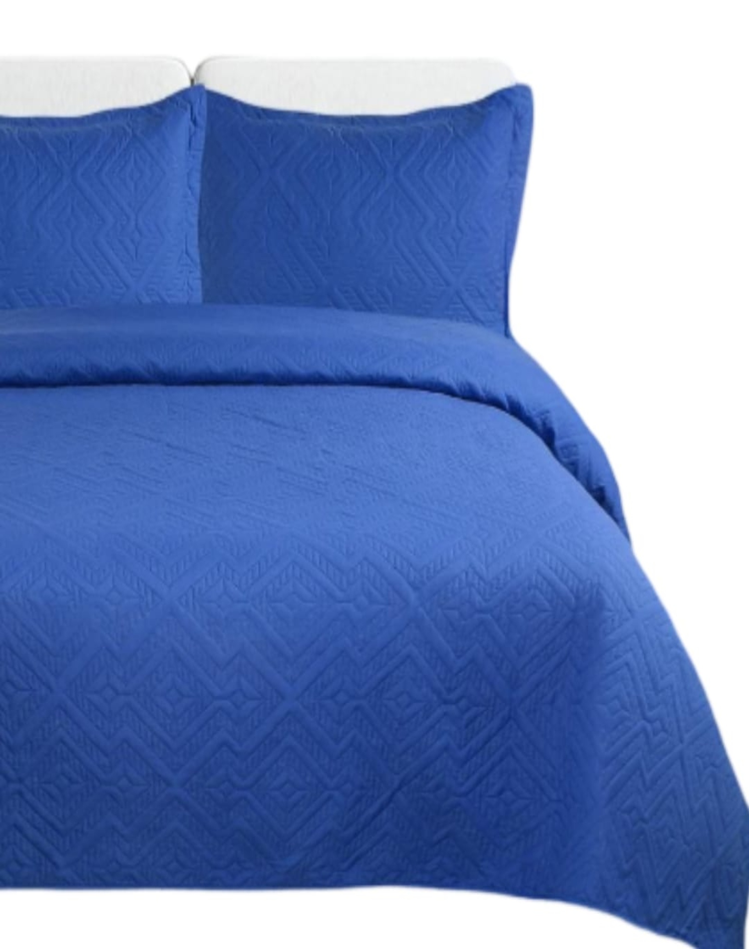 CUBRECAMA KING AZUL QUILT VERANO FRESCO Y SUAVE E5 - 1