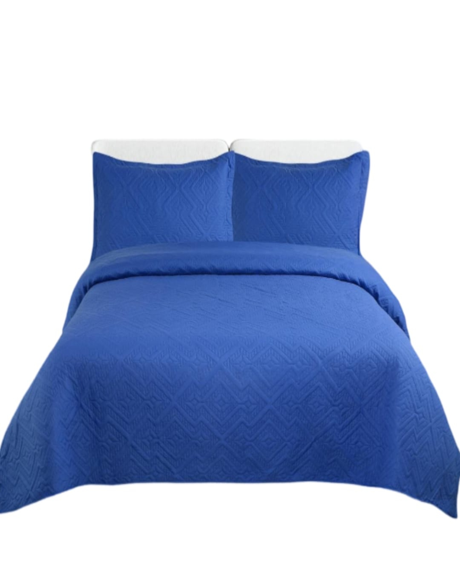 CUBRECAMA KING AZUL QUILT VERANO FRESCO Y SUAVE E5 - 2
