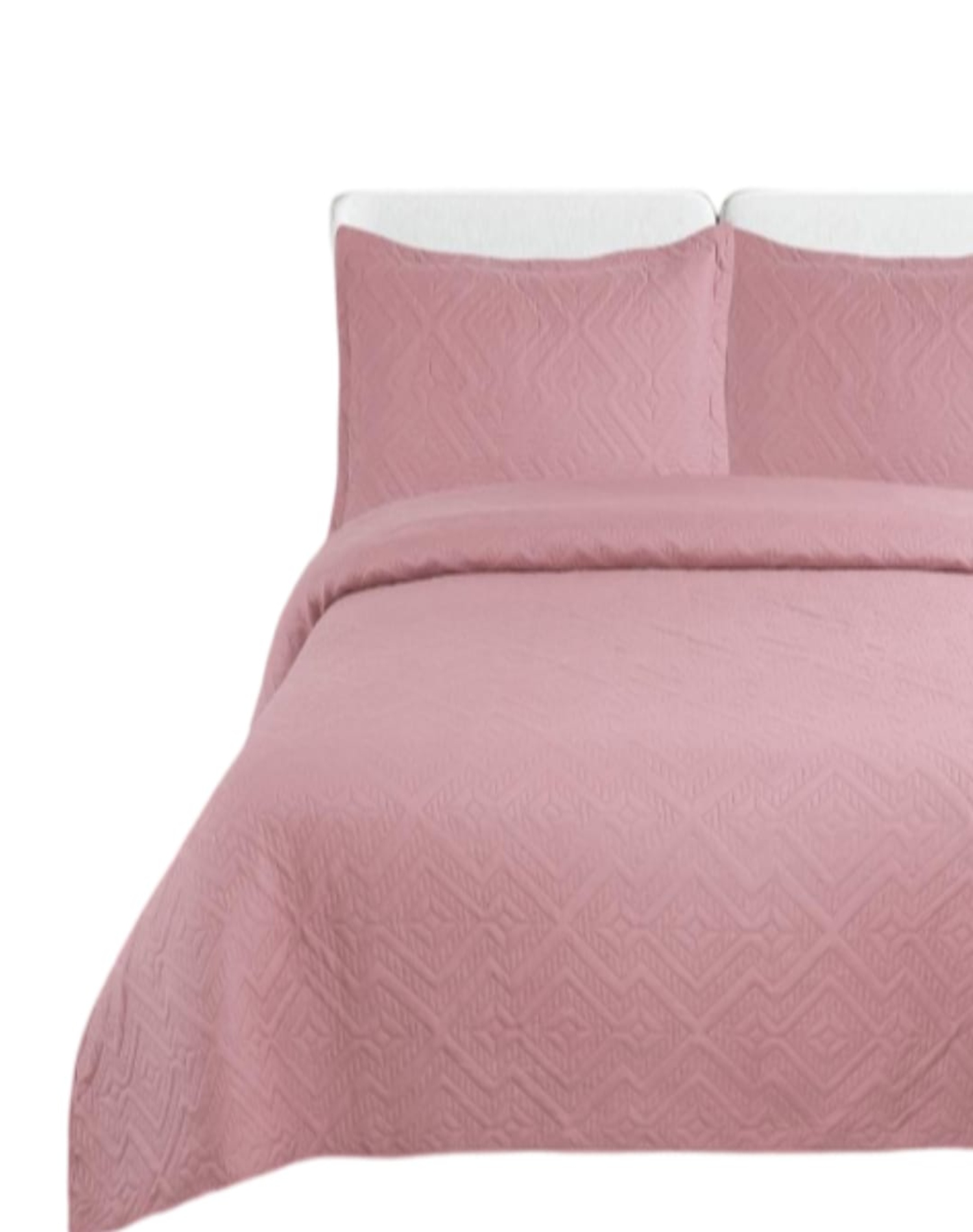 CUBRECAMA KING ROSA QUILT VERANO FRESCO Y SUAVE E3 - 1