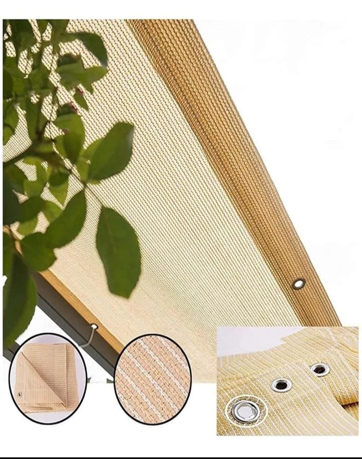 TOLDO VELA SOMBRA 5X5M RESISTENTE MALLA JARDÍN - 2