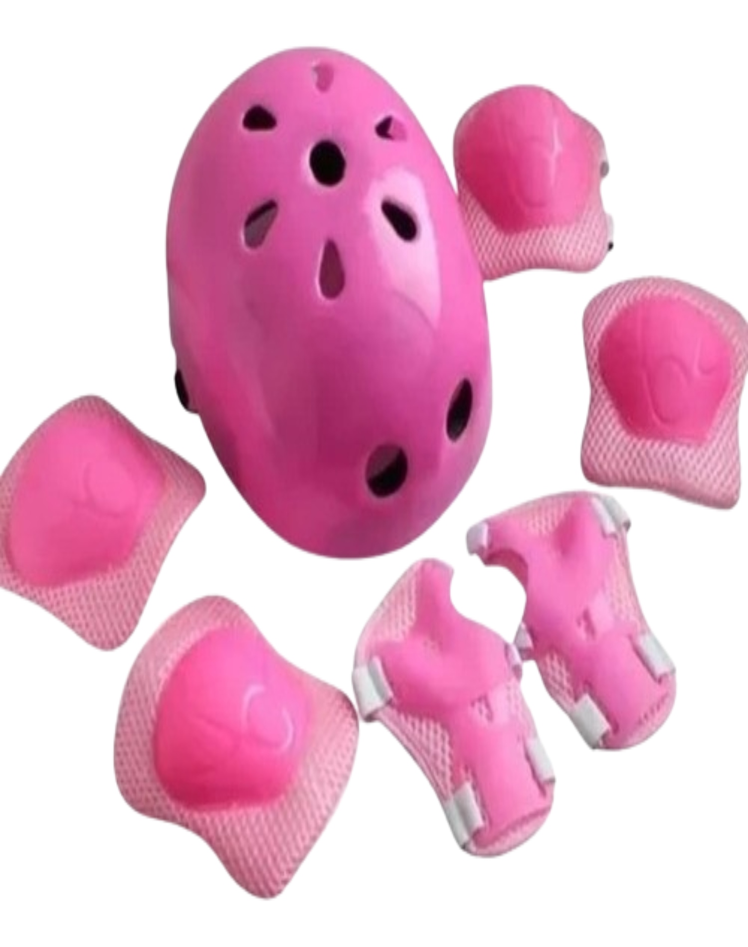 PROTECCIÓN SEGURIDAD NIÑA PATINES ROSADO KIT COMPLETO - 1