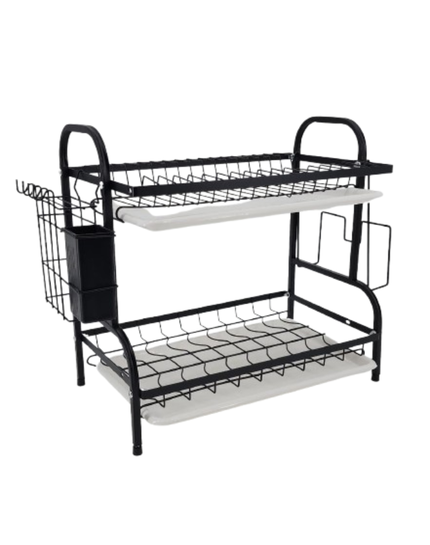 ORGANIZADOR LOZA ESCURRIDOR 2 NIVELES METAL NEGRO - 1