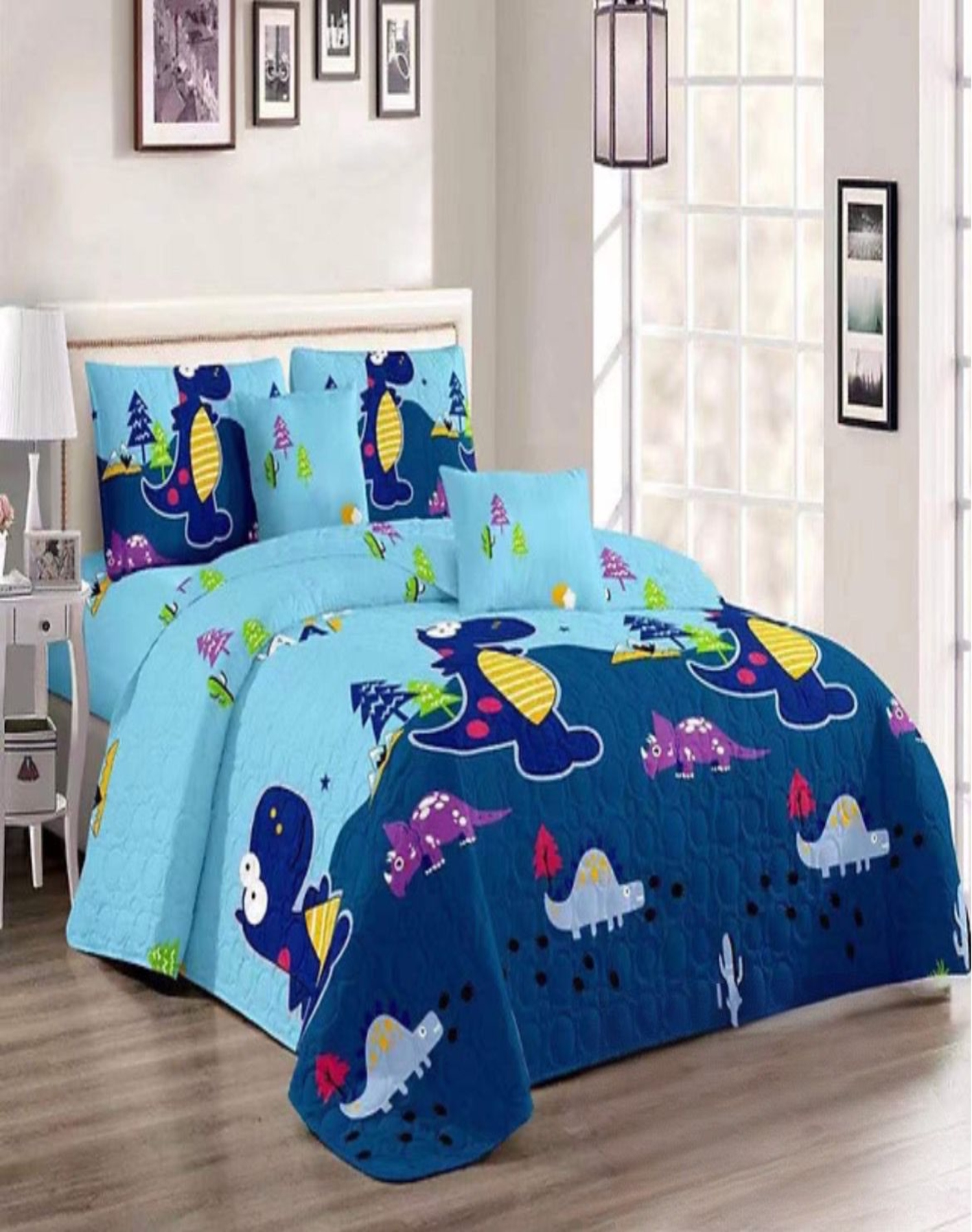 CUBRECAMA MULTICOLOR VERANO PLAZA Y MEDIA + FUNDA ALMOHADA D3 - 3